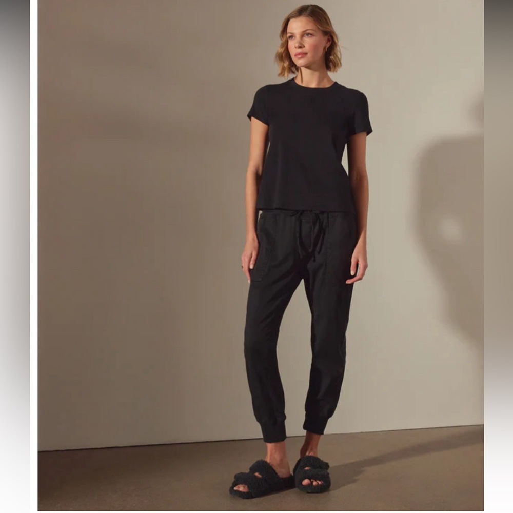 James Perse Mixed Media Pant - Black Size 1